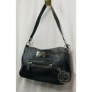 Liz Claiborne Handbag Medium Black Vegan Faux Leather Purse Tote